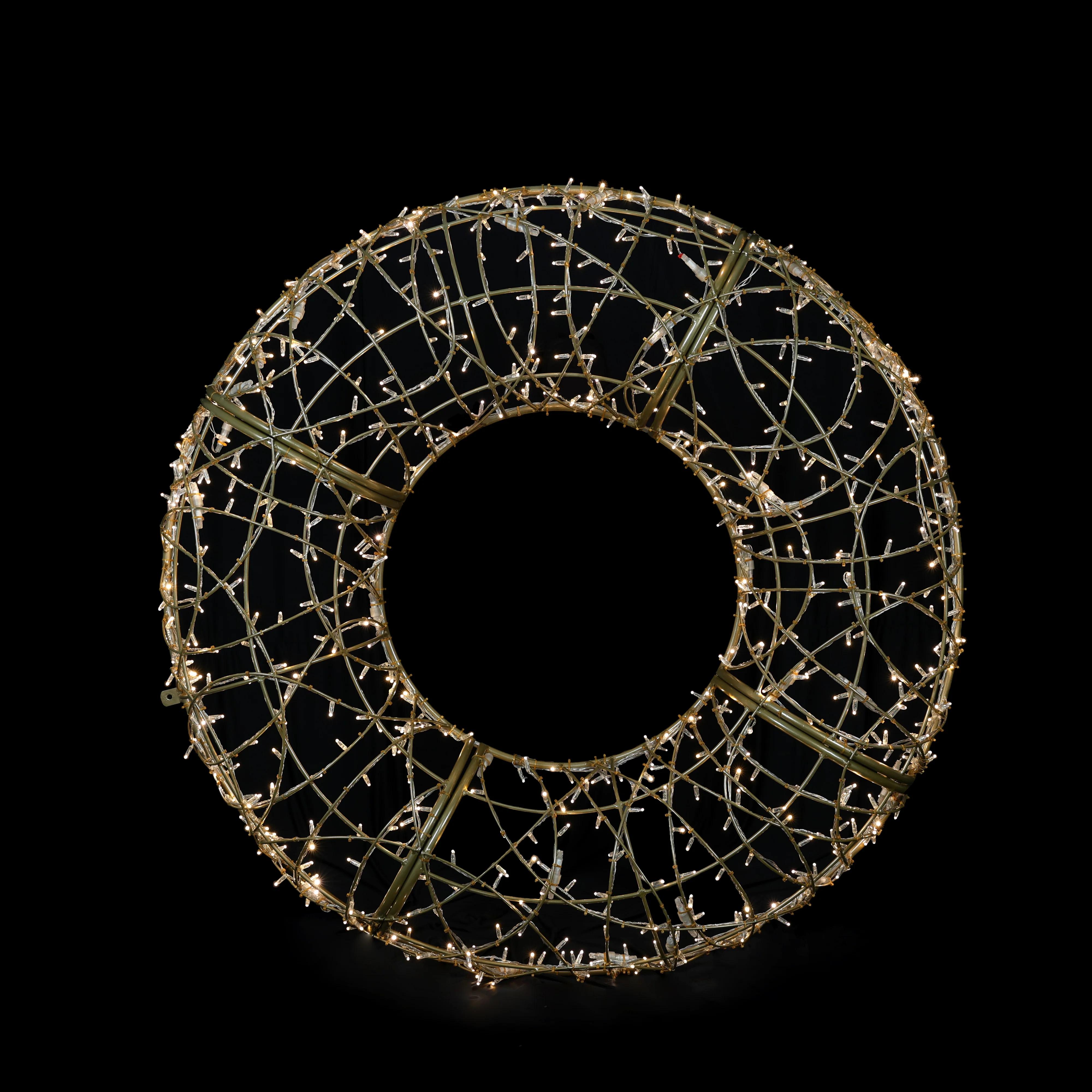 Life-size Oro Wreath, LED Lit (Warm White), 6ft