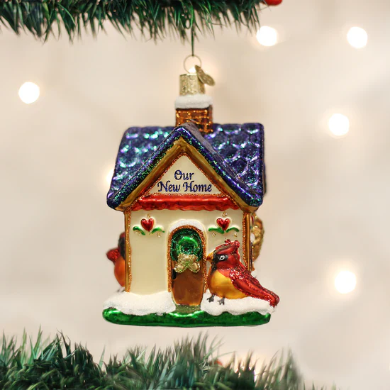 Our New Home Glass Ornament, 4.5"