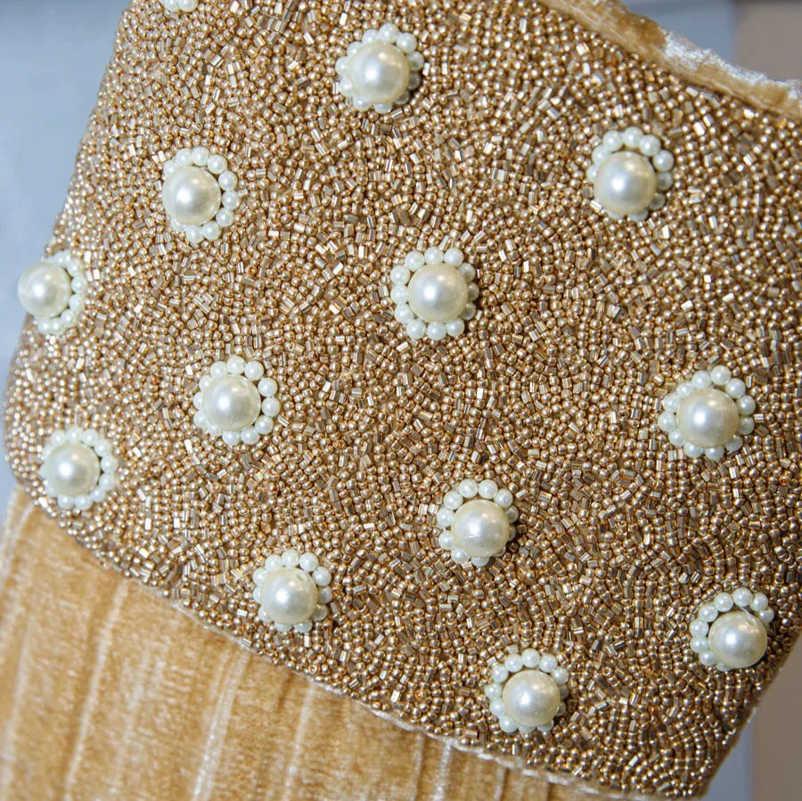 Pearl Beaded Cuff Stocking - Gold (ITES x Sami Riccioli) - Image 2