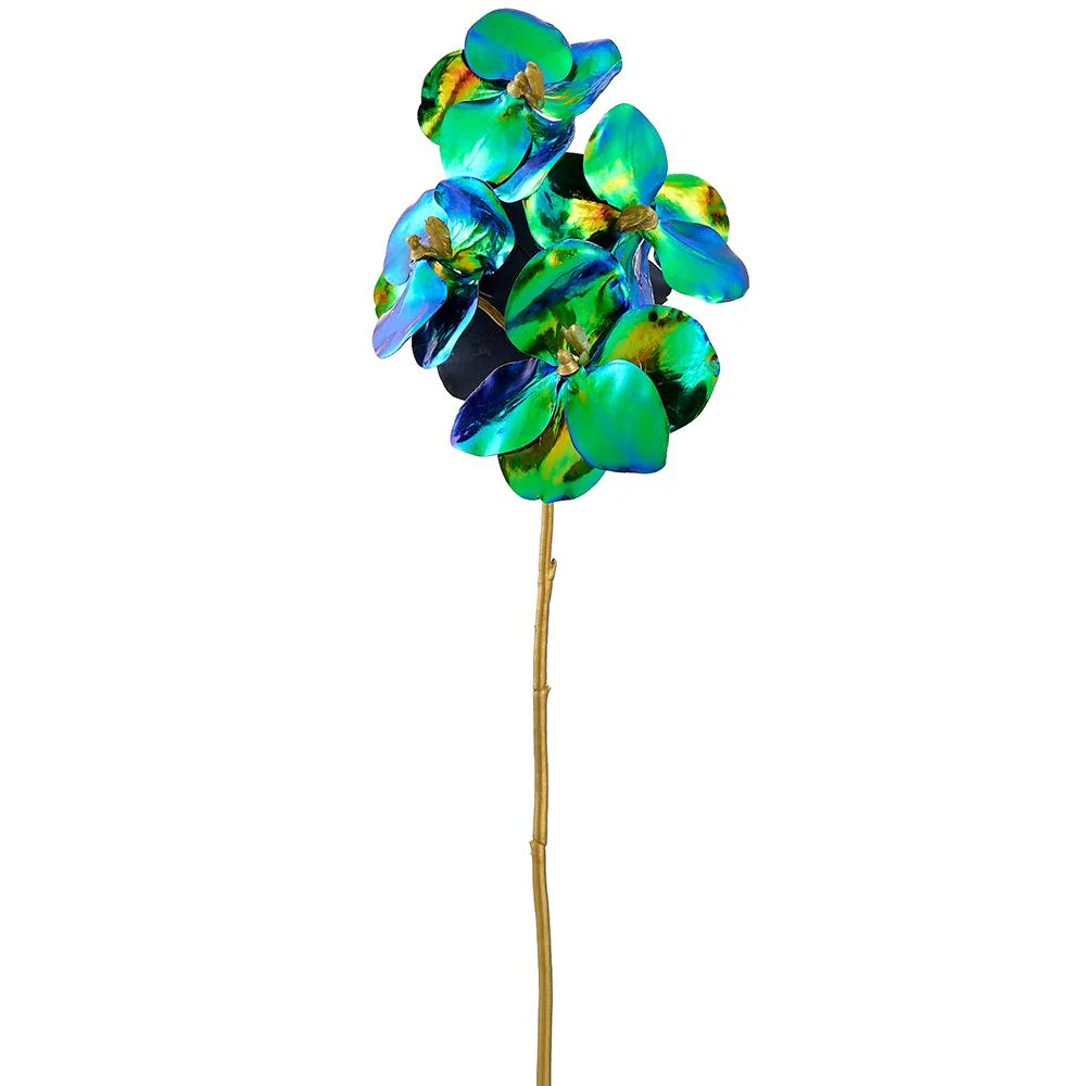 Pearl Metallic Vanda Orchid Spray, 26" (Peacock)