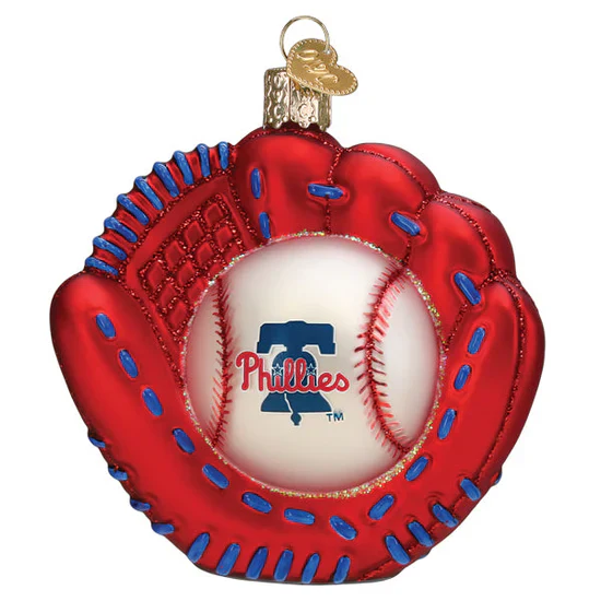 Phillies Baseball Mitt Ornament, 3.75" - Image 2
