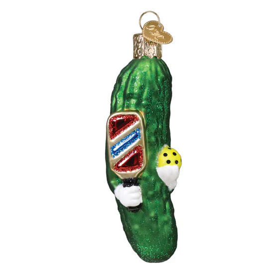 Pickleball Pickle Ornament, 3.75" - Image 2