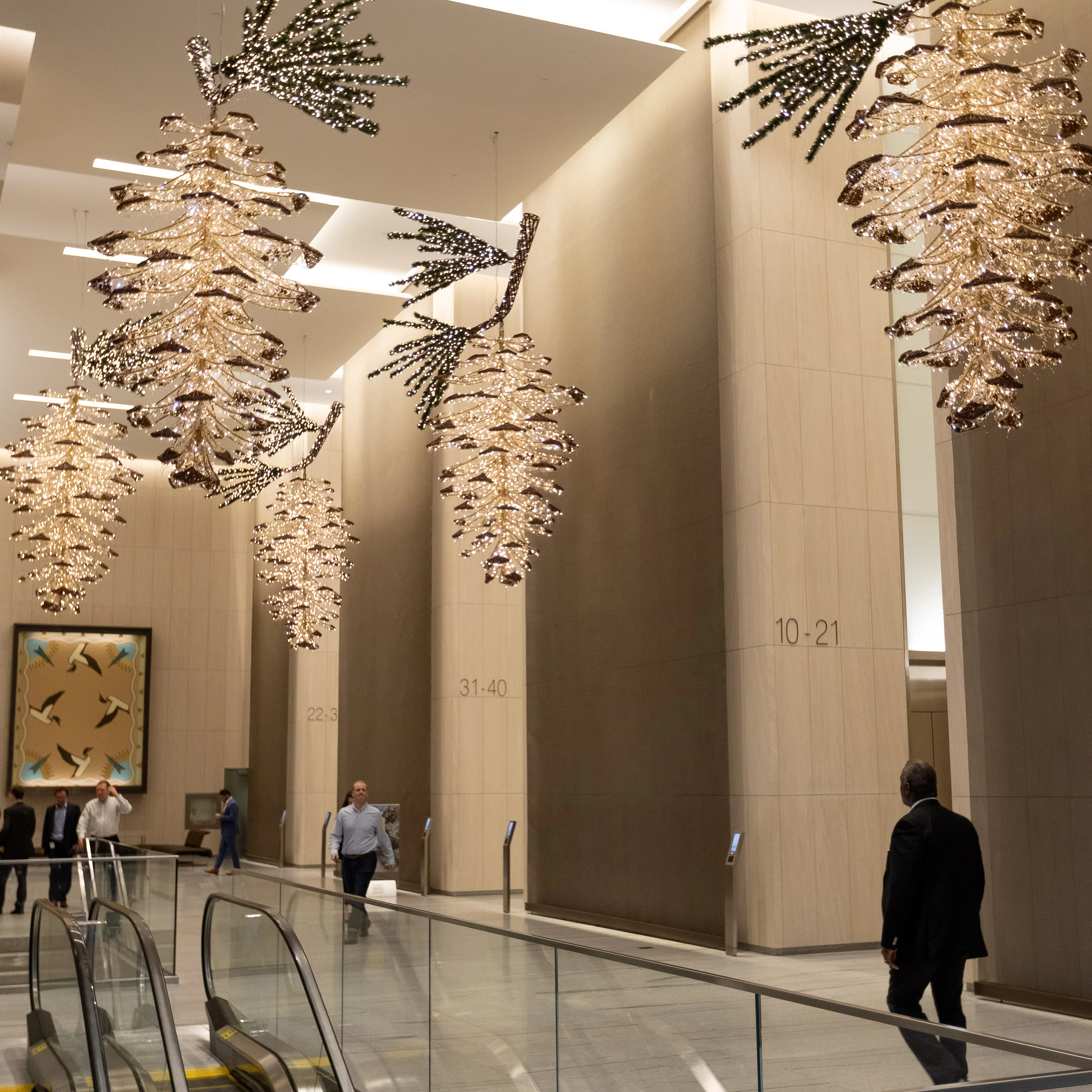 Large Pine Cone Decoration, LED Lit, 126" - Image 2