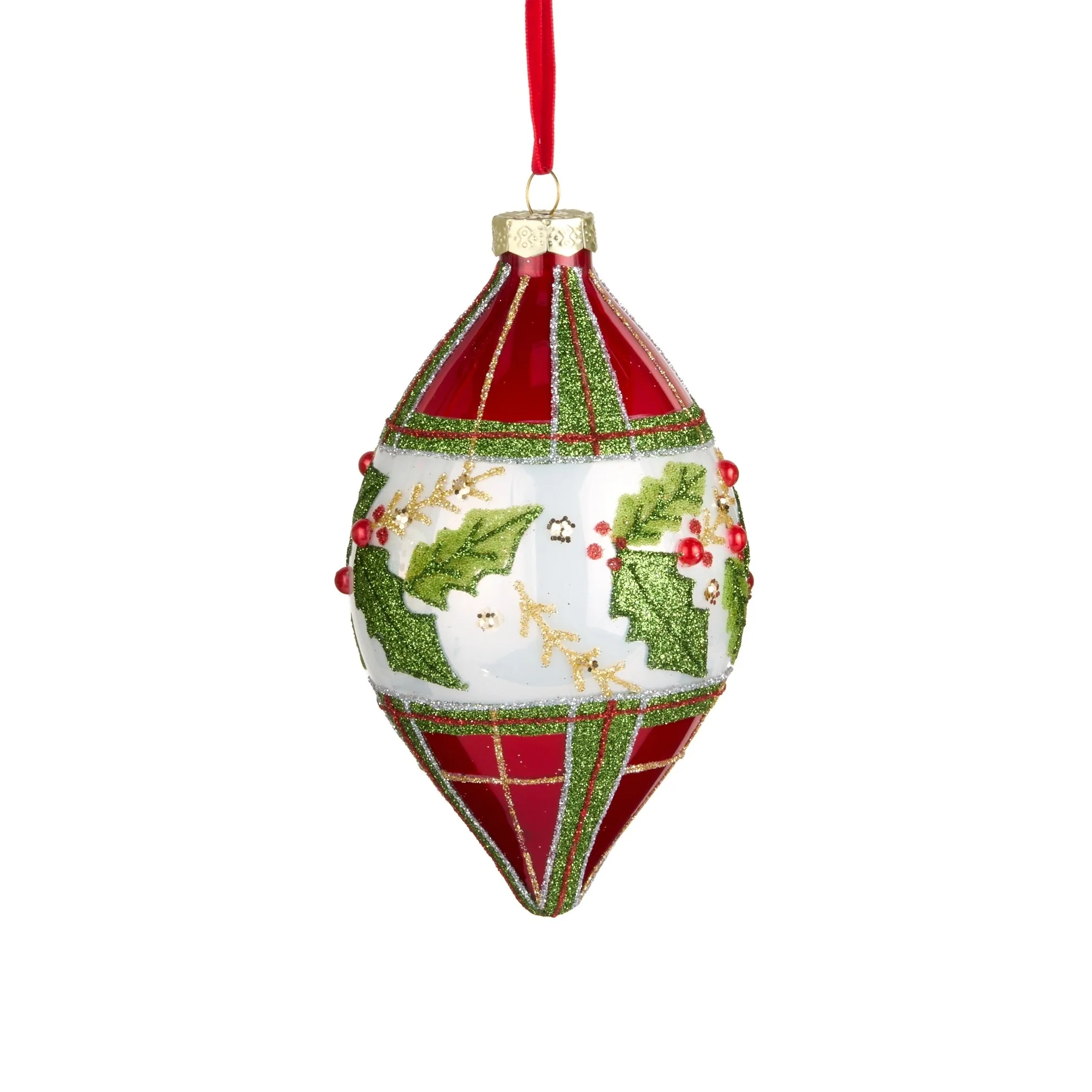Plaid Holly Ornament, 4" (3 Styles - Sold individually) - Image 3