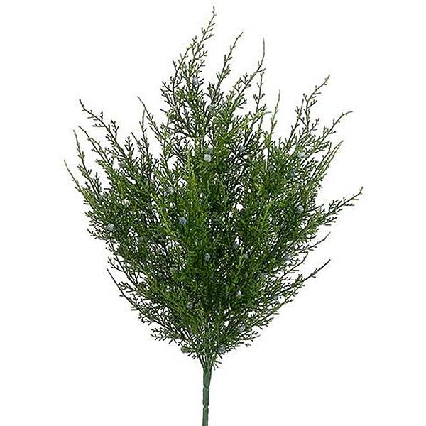 Plastic Juniper Bush X9 w/Berries, 20" (Green)