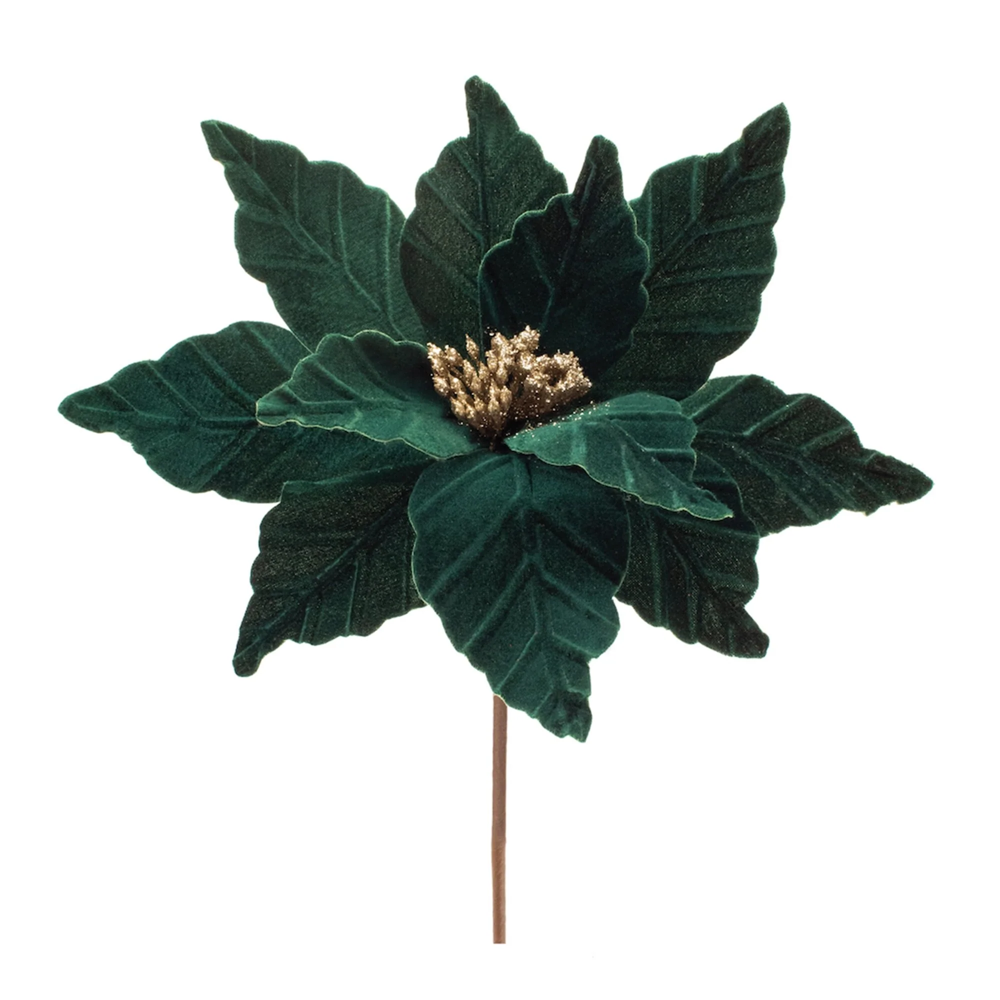 Polyester Poinsettia Stem, 21"