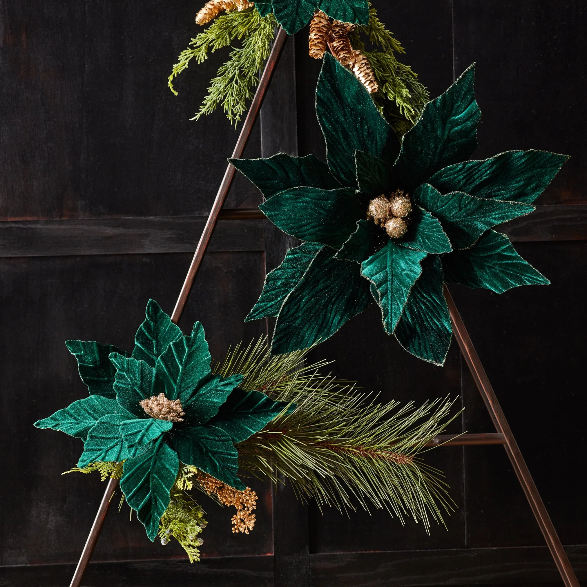 Polyester Poinsettia Stem, 21" - Image 2