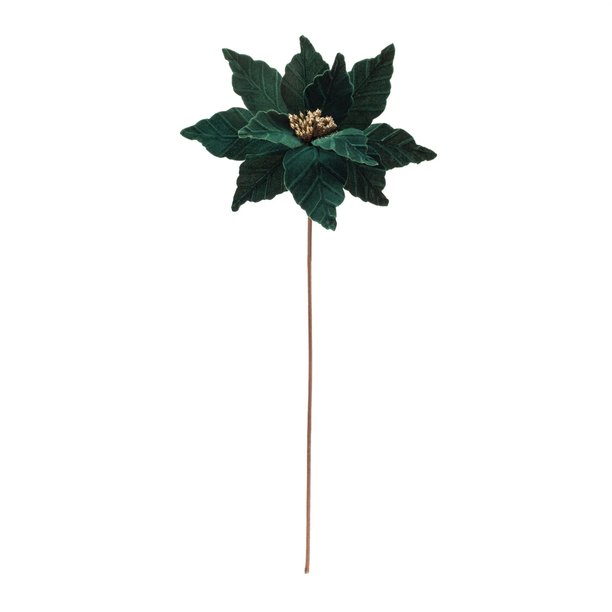 Polyester Poinsettia Stem, 21" - Image 3