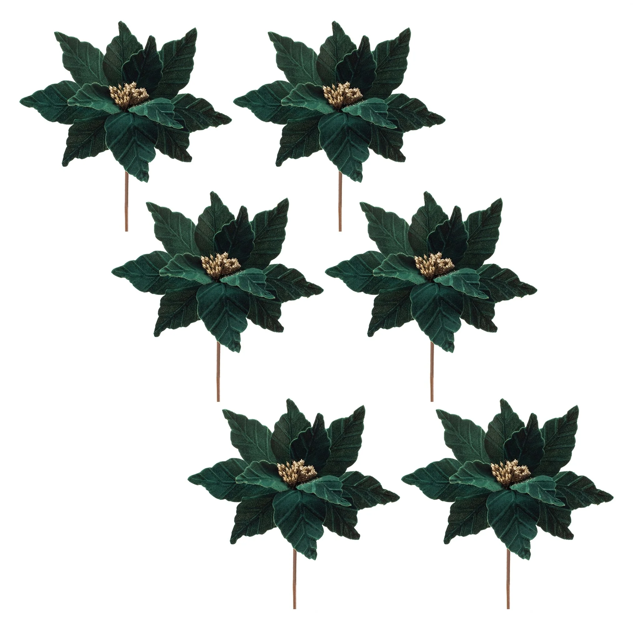 Polyester Poinsettia Stem, 21" - Image 4
