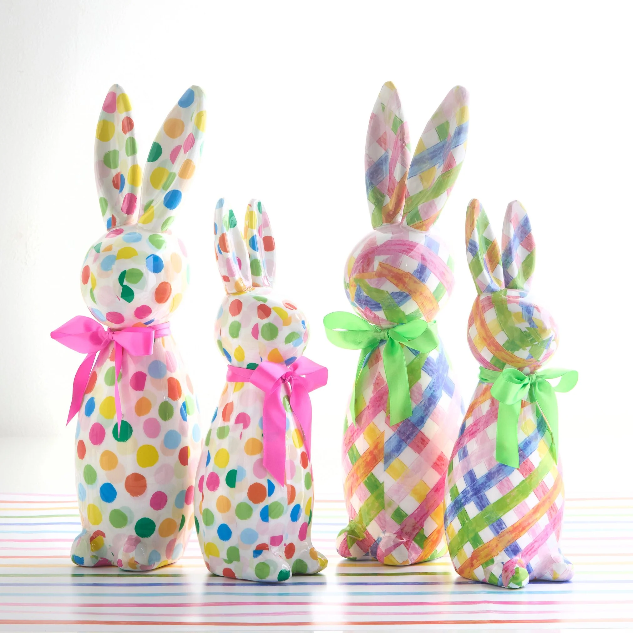 Polka Dot Confetti Bunny Figurine, 12" - Image 2