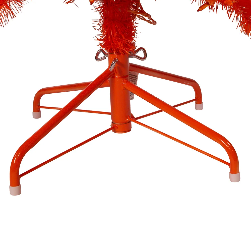 Pre-Lit Halloween Orange Tree With Orange Incandescent Lights, 7' - Image 2