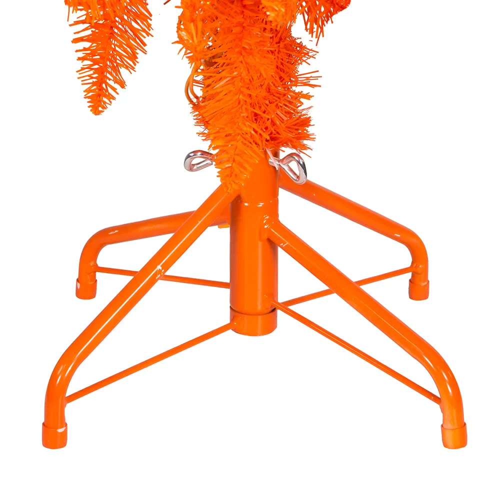 Pre-Lit Orange Incandescent Orange Slim Tree, 5' - Image 2