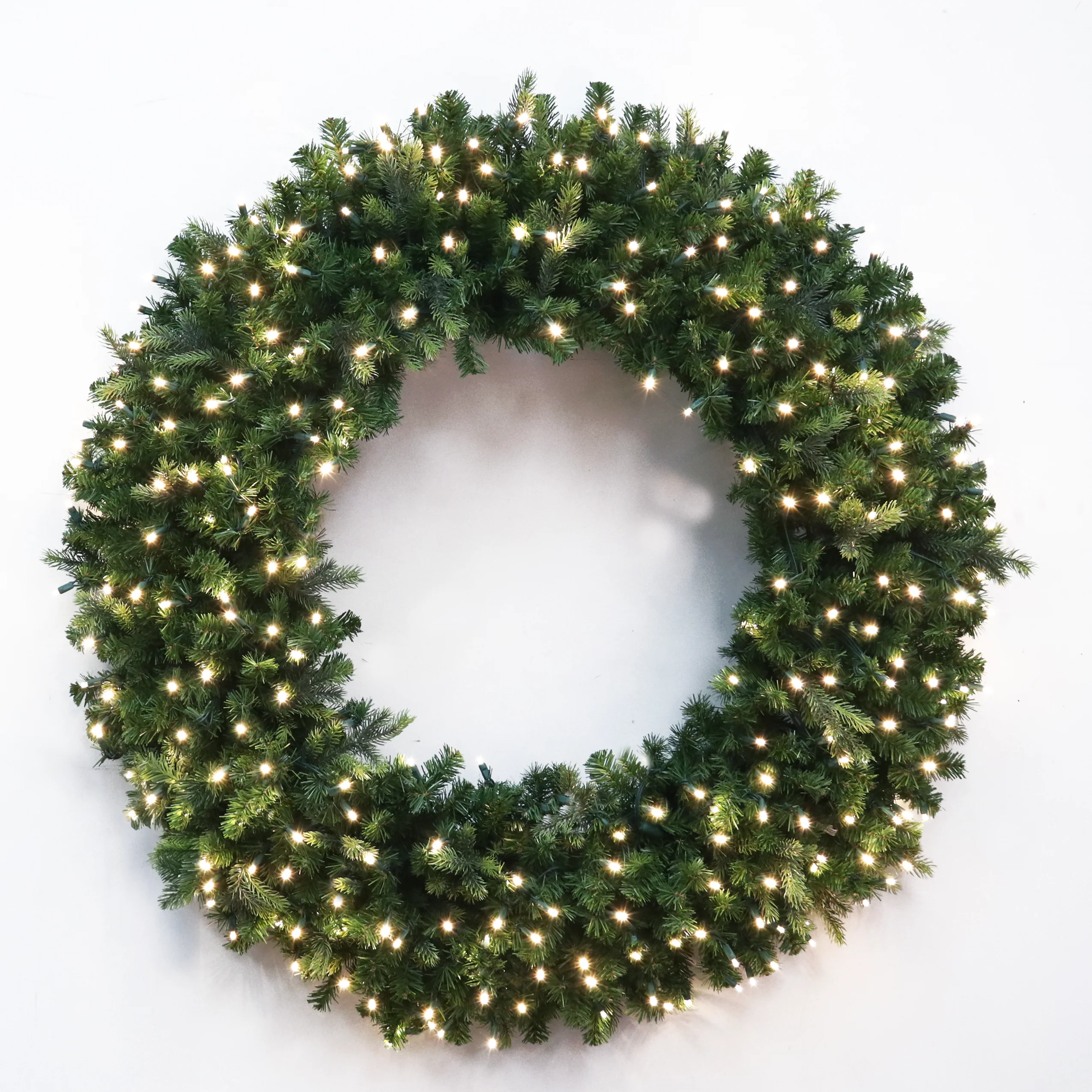 Mixed Pine Artificial Christmas Wreath, LED Lit (Warm White), 2ft to 12ft - Image 2