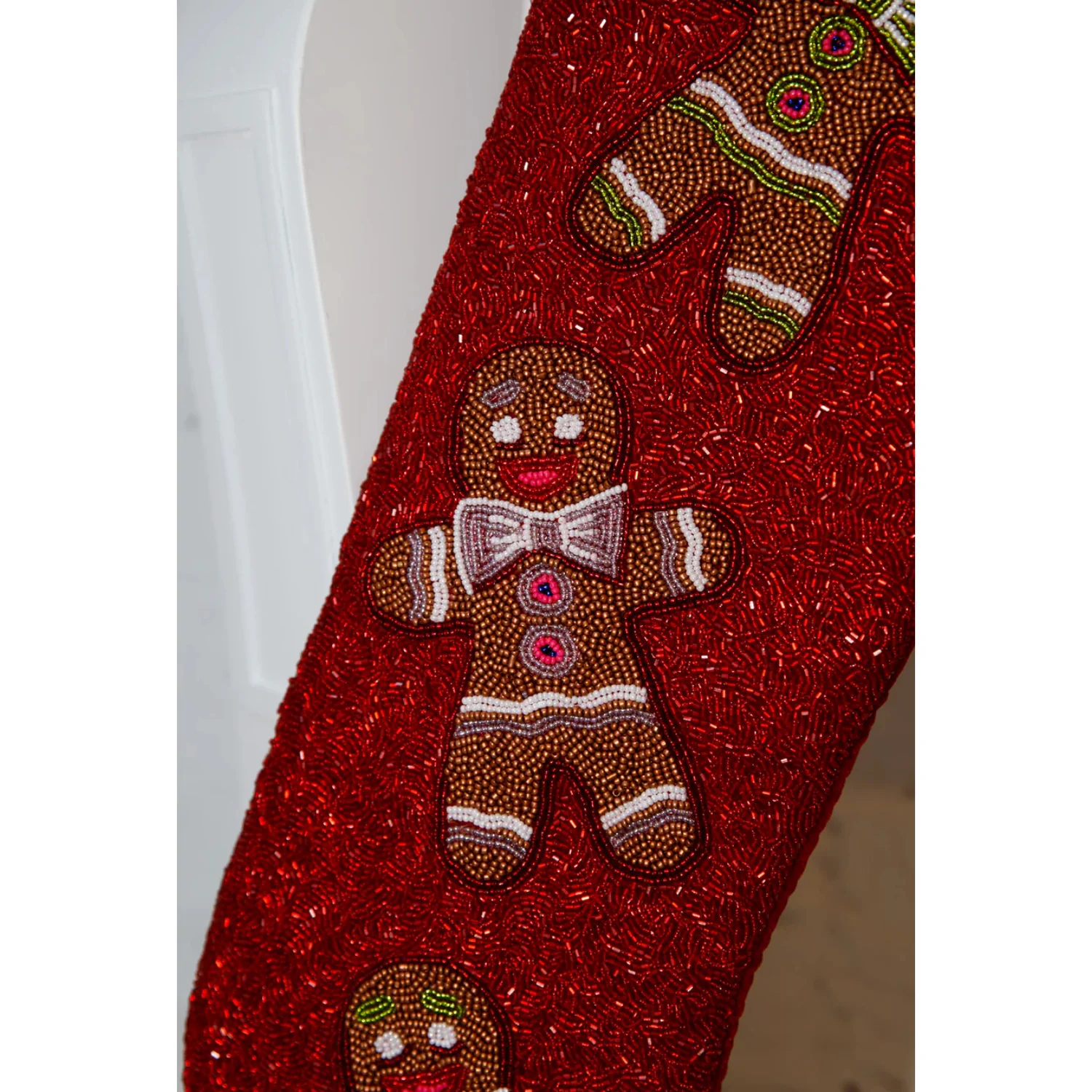 Queen of Sparkles - Red Beaded Gingerbread Stocking (ITES x Sami Riccioli) - Image 2