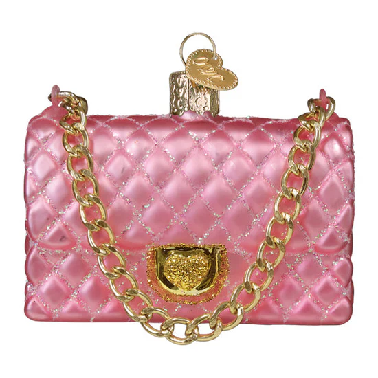 Quilted Purse Ornament, 3.25" - Image 2