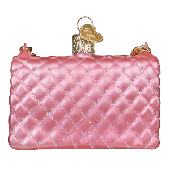 Quilted Purse Ornament, 3.25" - Image 3