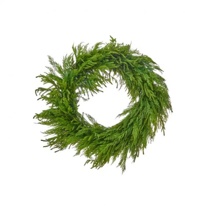 Real Touch Cedar/Norfolk Pine Wreath, 30" (Green)