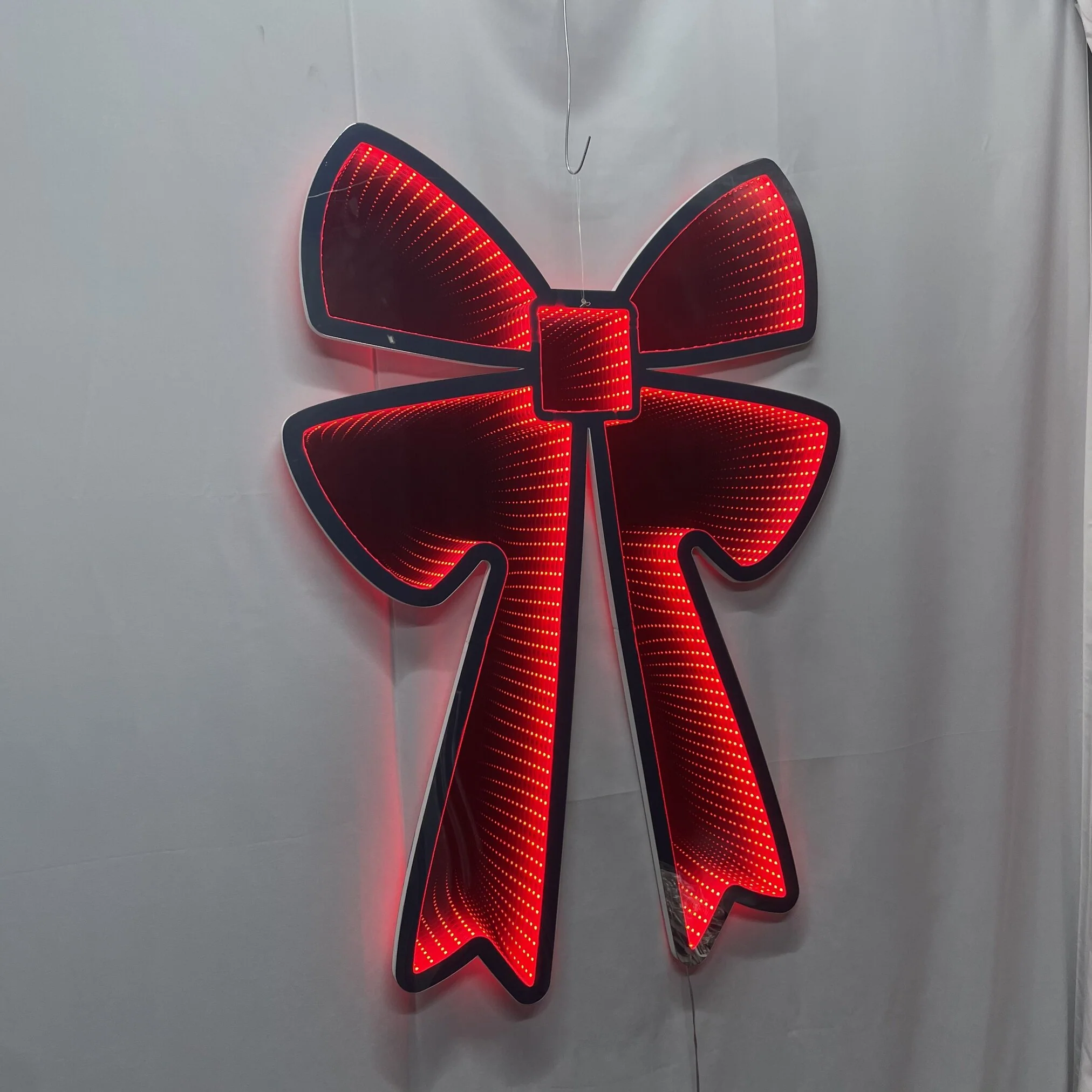 Red Bow Infinity Light, Acrylic w/UL Plug, 36" - Image 2