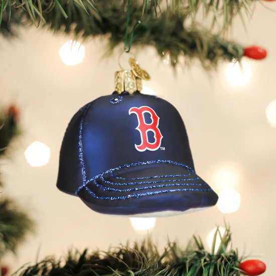 Red Sox Baseball Cap Ornament, 3.5"