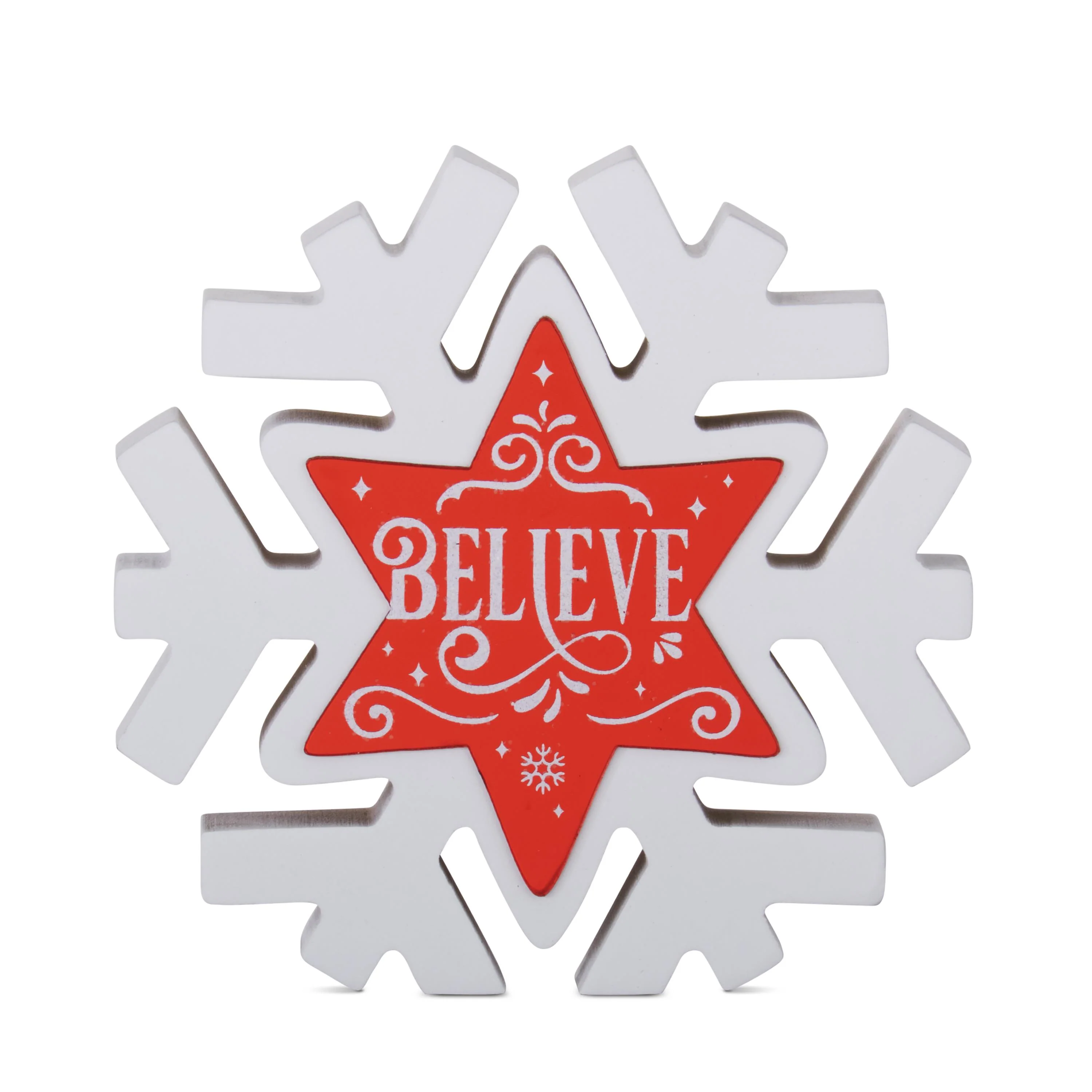Red & White Snowflake Cutout, 5.75" (2 styles - sold individually) - Image 2