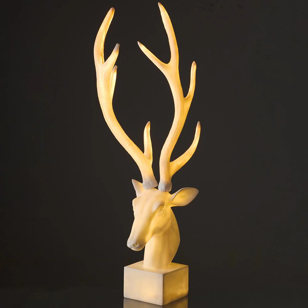 Reindeer Table Top w/Light, 37.5" (Antique White) - Image 2