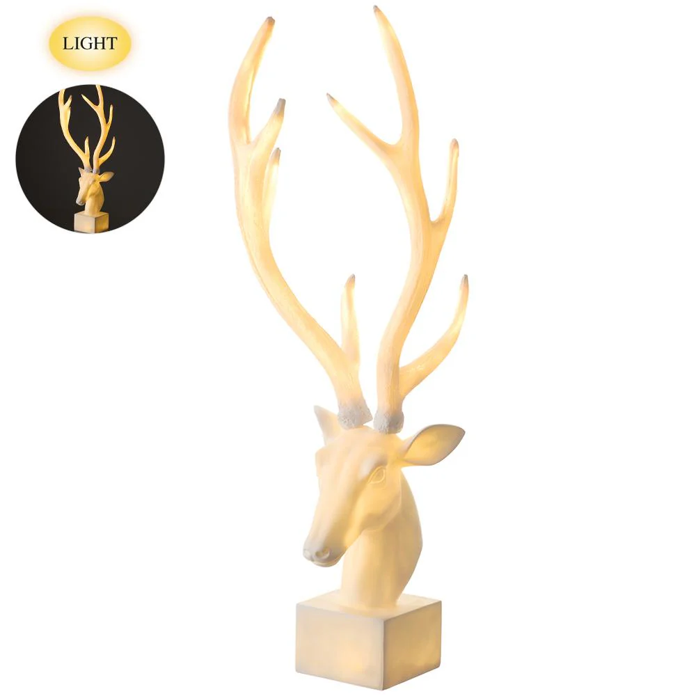 Reindeer Table Top w/Light, 37.5" (Antique White) - Image 3