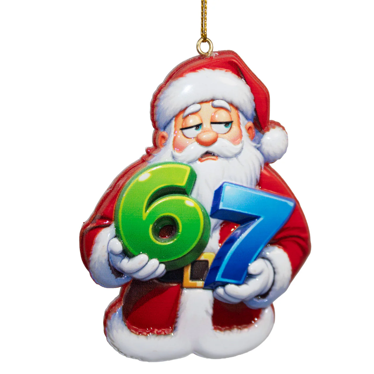 Resin Santa 6-7 Ornament, 3.15"
