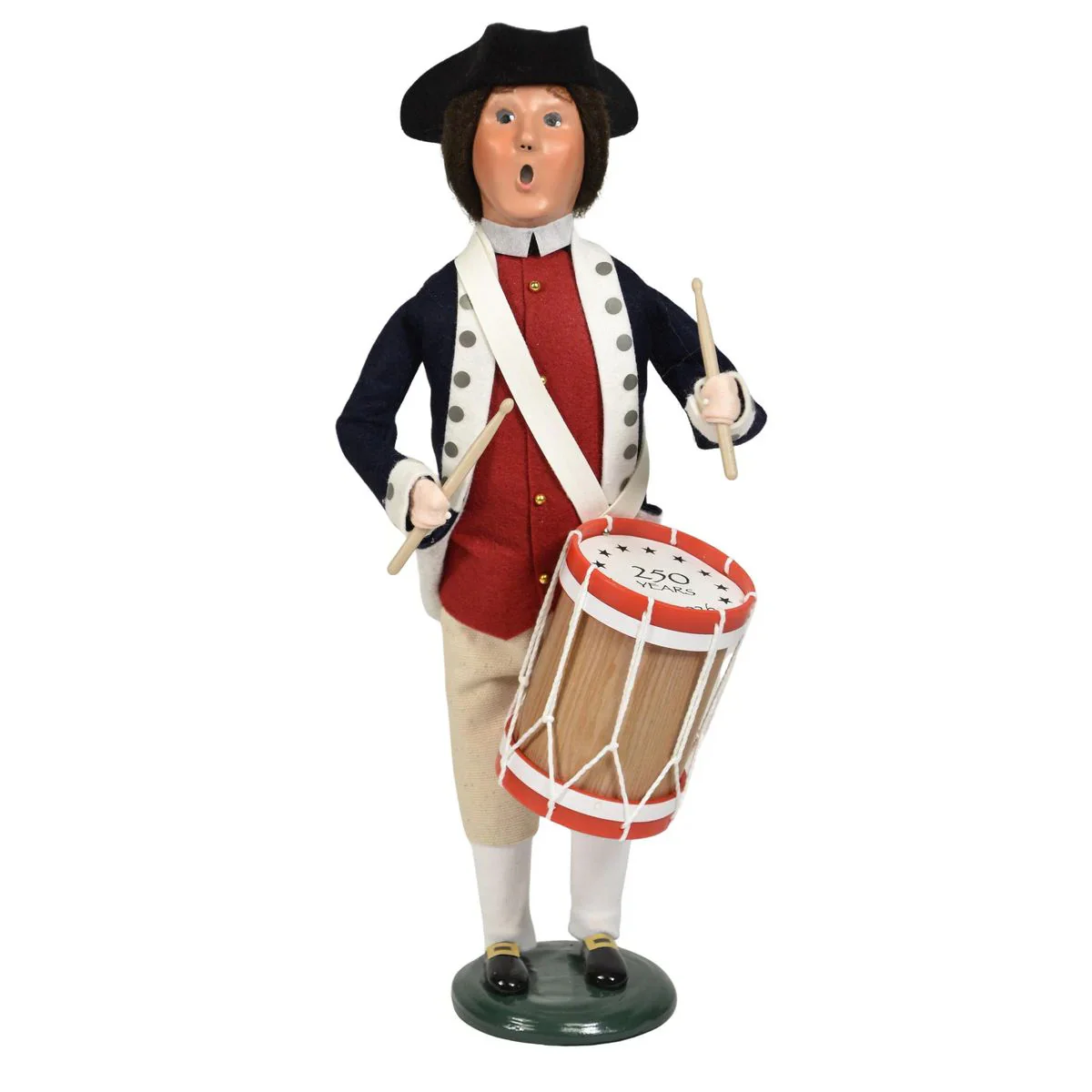 Revolutionary Drummer 1776 Caroler Figurine, 13"