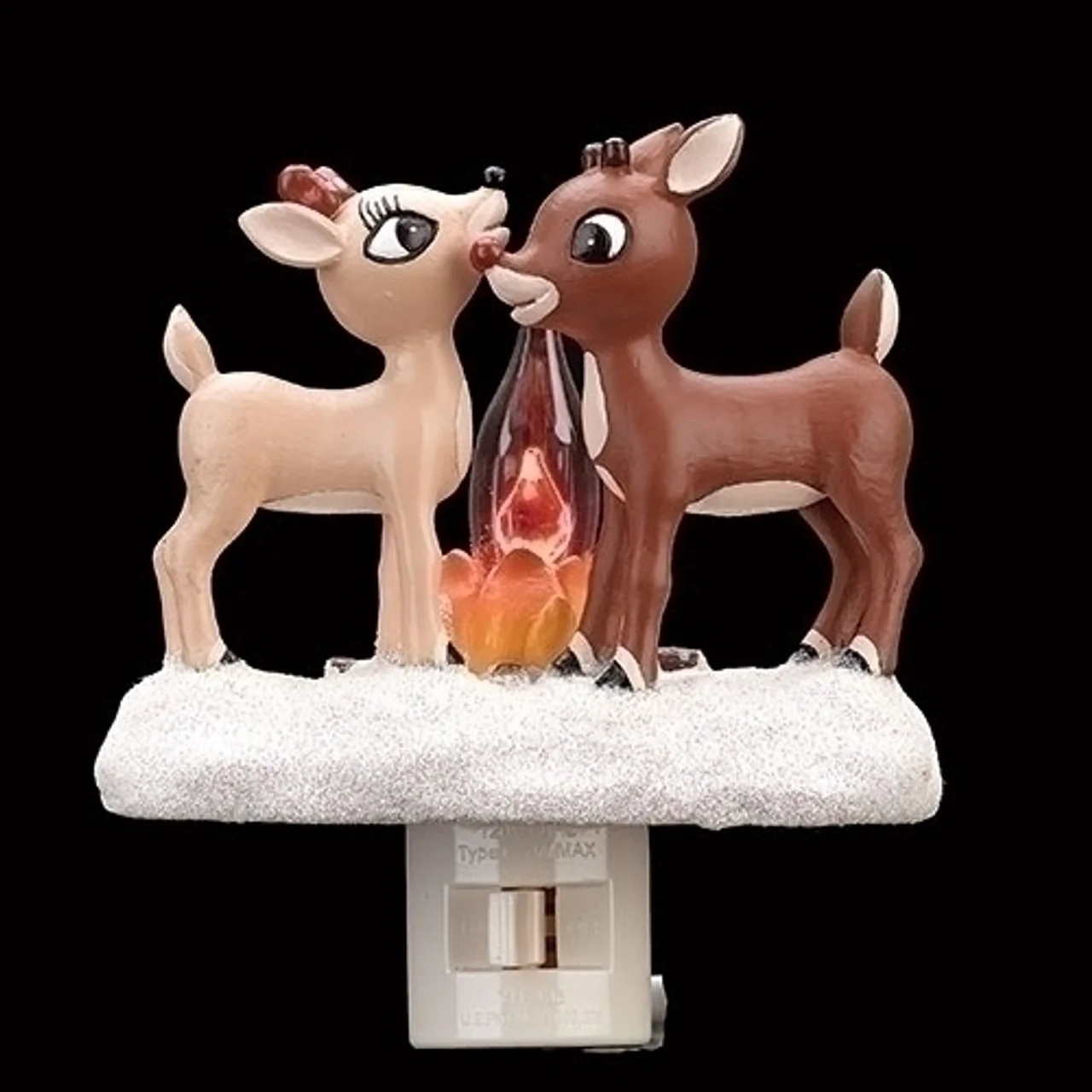 Rudolph & Clarice Campfire Night Light, 5.25"