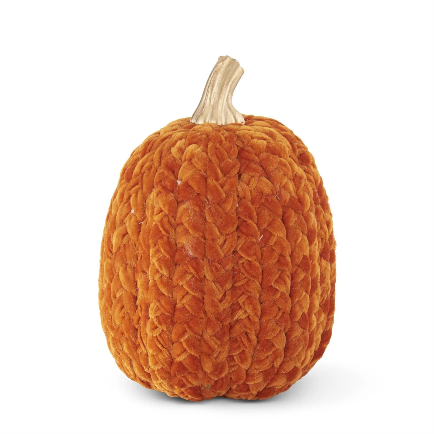 Rust Orange Braided Pumpkin, 9.75"