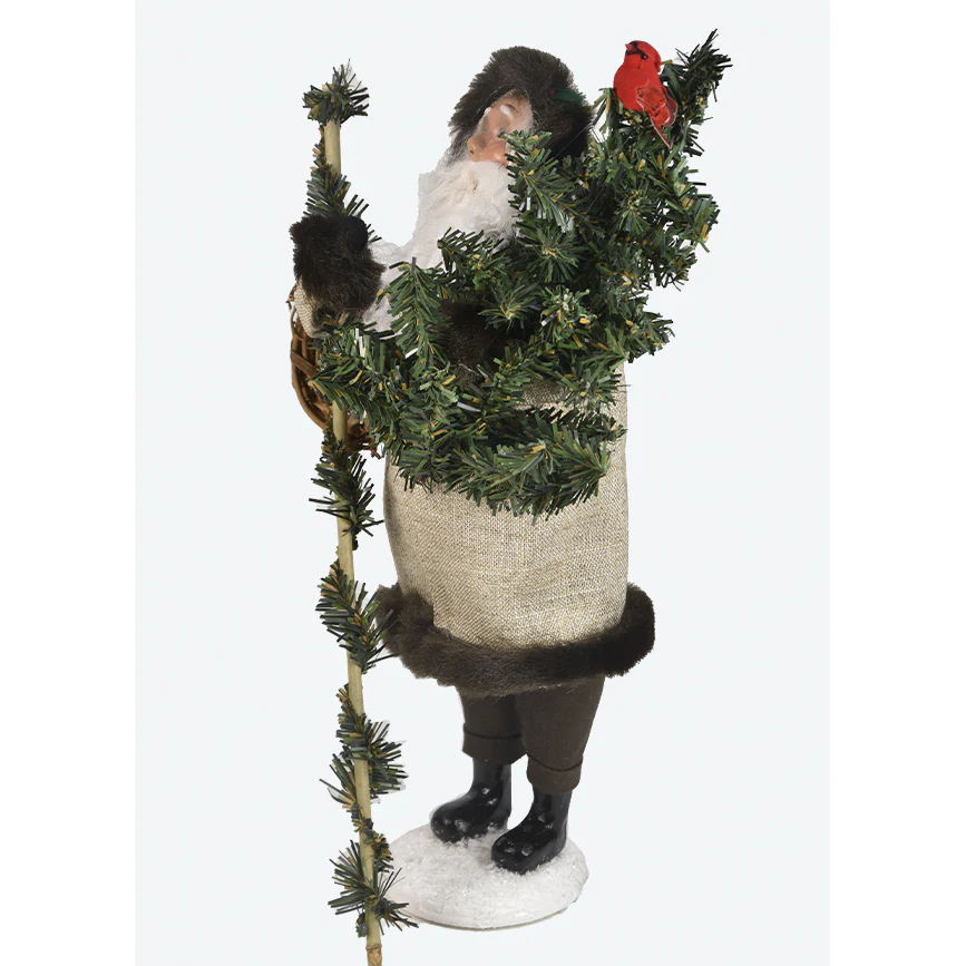 Rustic Santa Caroler Figurine, 13" - Image 2