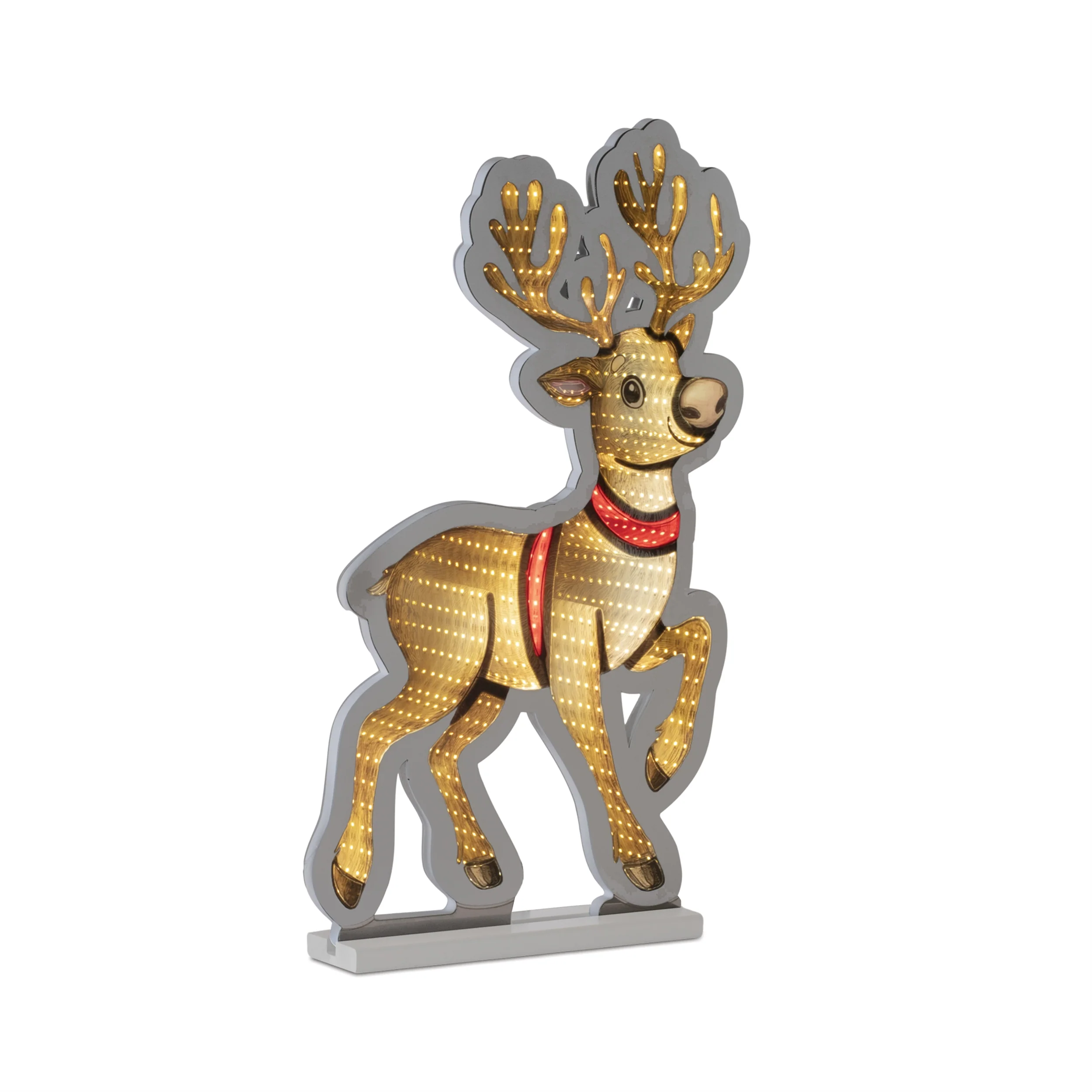 Santa in Sleigh w/Reindeer Infinity Light, Acrylic w/UL Plug, 72" - Image 3