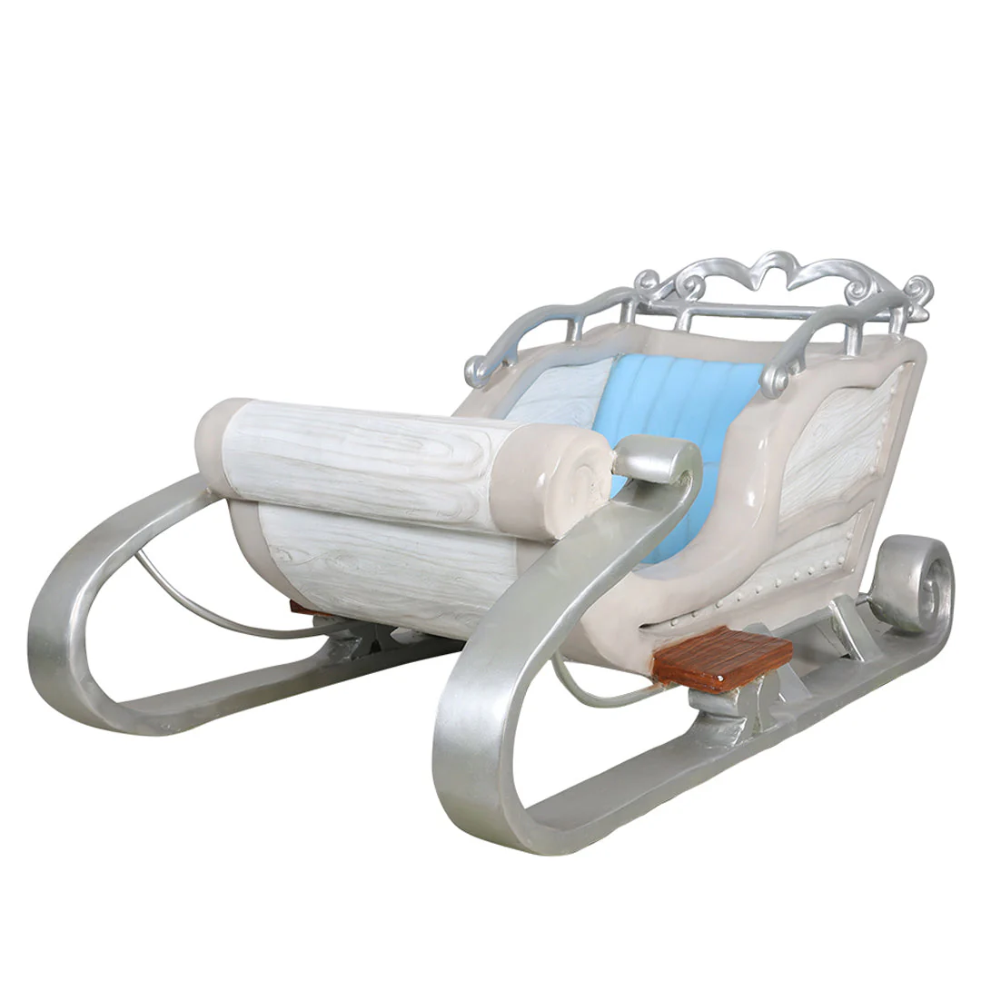 Large Fiberglass Santa Sleigh 2 Seater Prop, 77" - Image 3