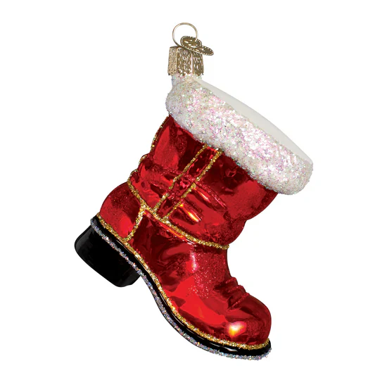 Santa's Boot Ornament, 4.25" - Image 2