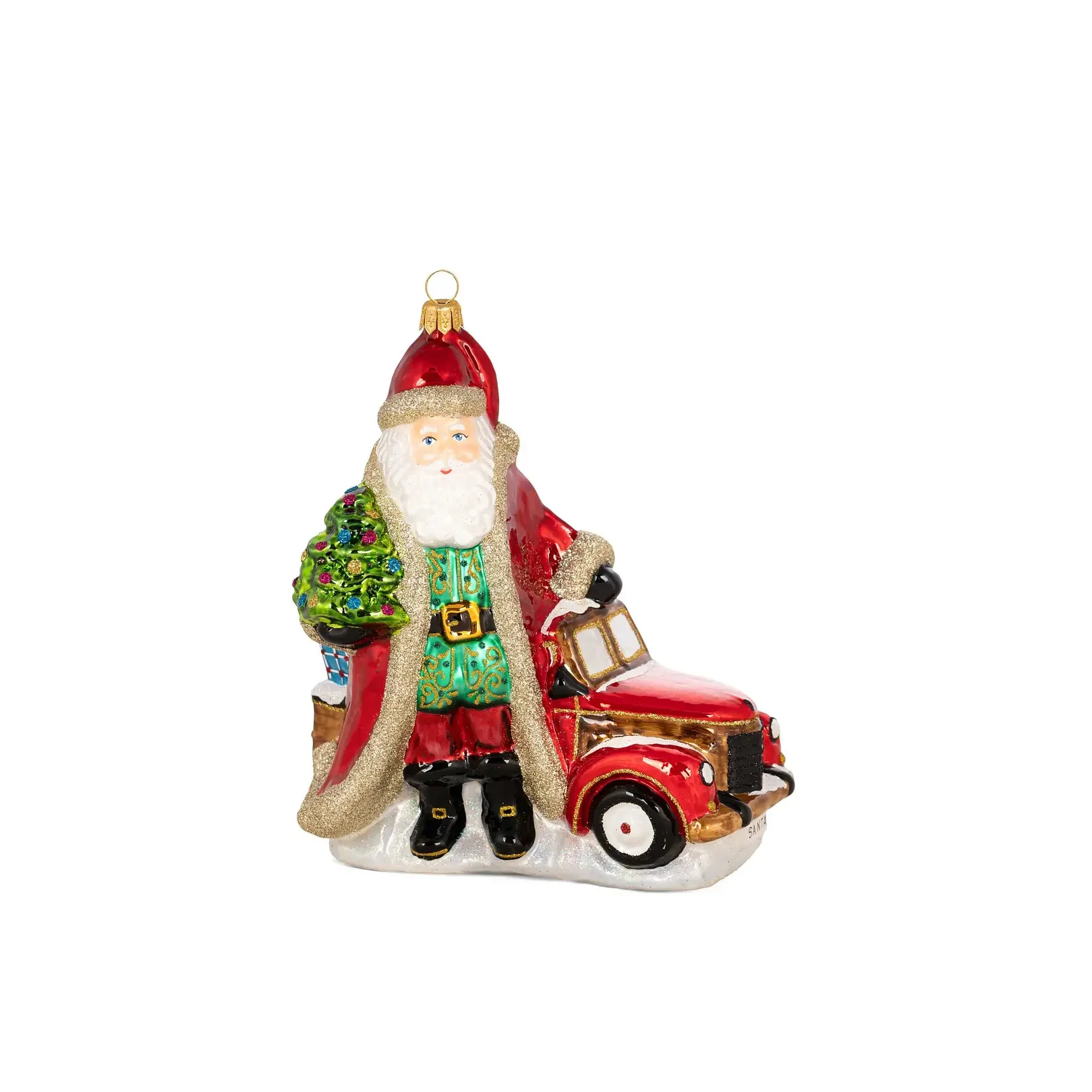 Santa's Christmas Delivery Ornament, 6.6"