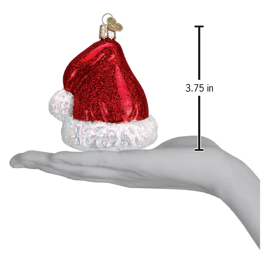 Santa's Hat Ornament, 3.75" - Image 3