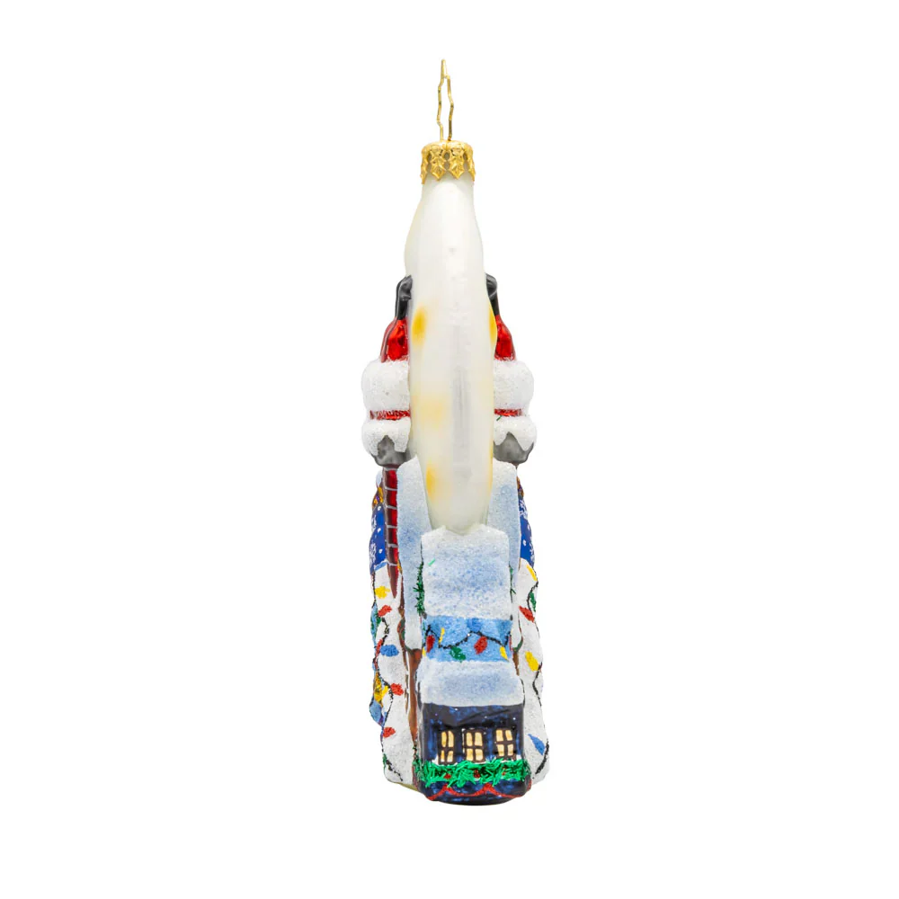Santa's Moonlight Mischief Ornament - Image 3