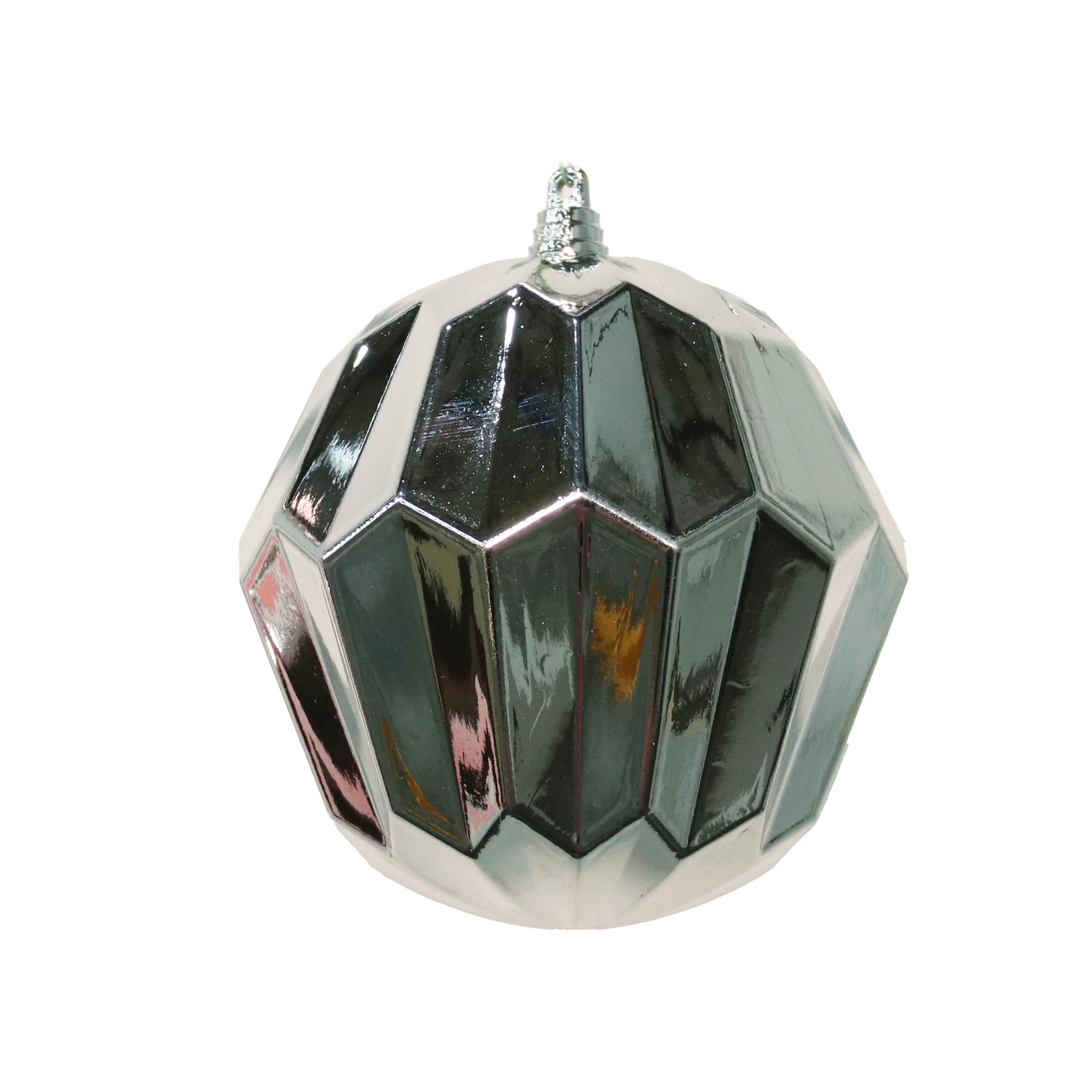 Shatterproof Silver Shiny Ball Ornament W/Wire, 5" (130MM)