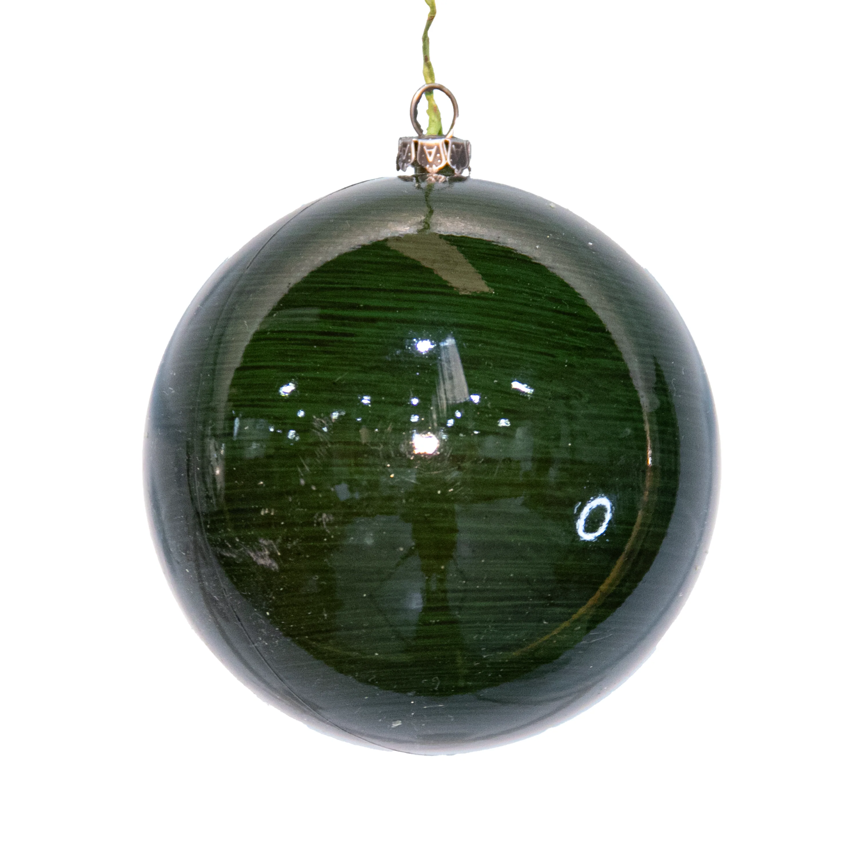 Shatterproof Ancient Green Candy Apple Ball Ornament, 4" (100MM)