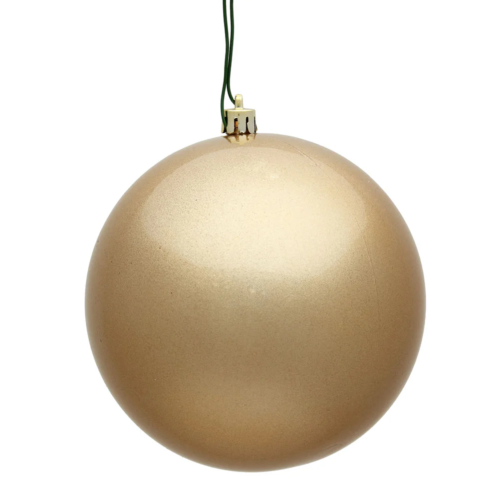 Shatterproof Café Latte Candy Ball UV Ornament, 6" (Set of 4)
