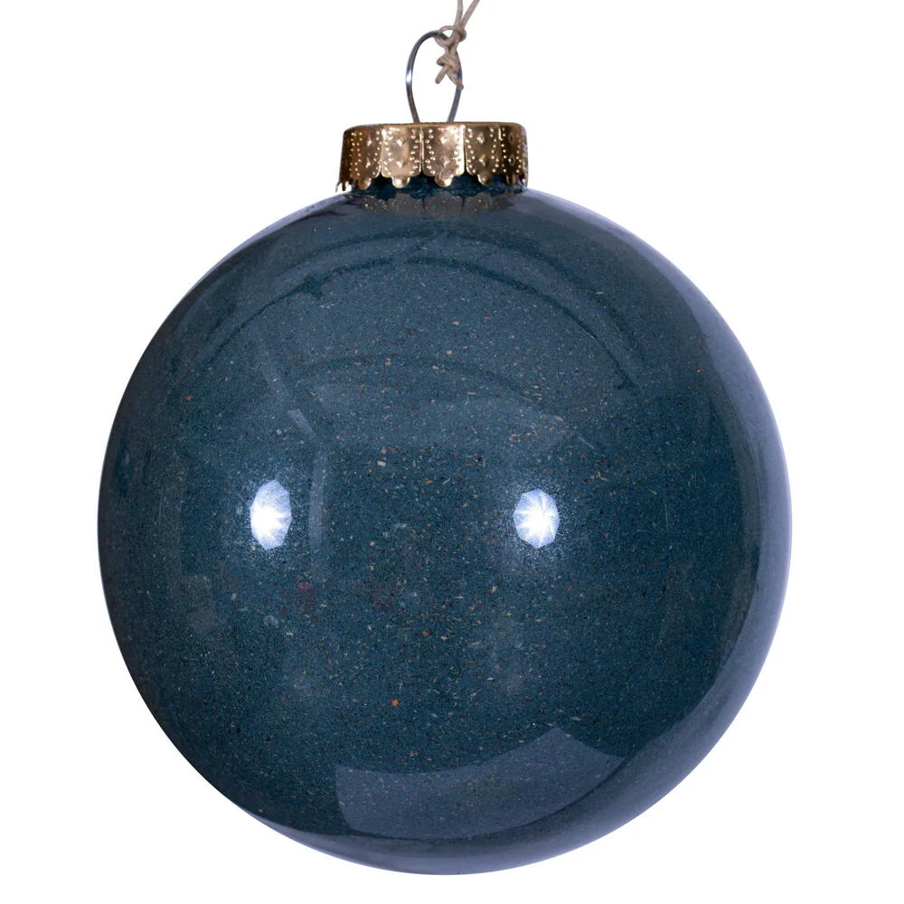 Shatterproof Denim Blue Ball Ornament, 4" (100MM)