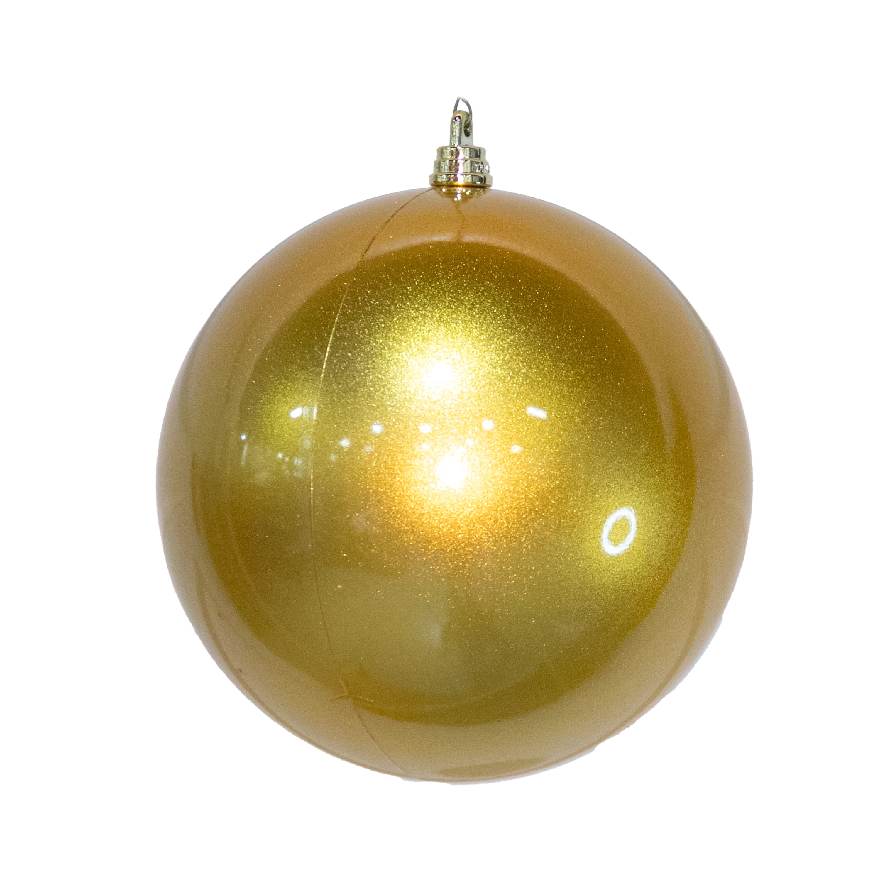 Shatterproof Gold Candy Apple Ball Ornament, 4" (100MM)