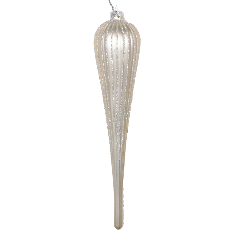 Shatterproof Champagne Glitter Drop Ornament, 11"