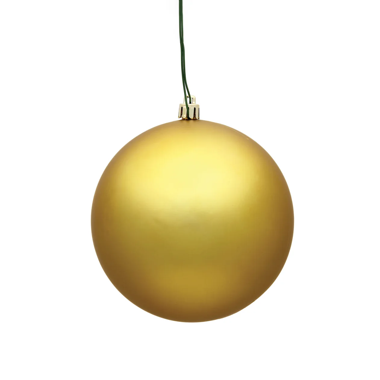 Shatterproof Gold Matte Ball UV Ornament, 4"