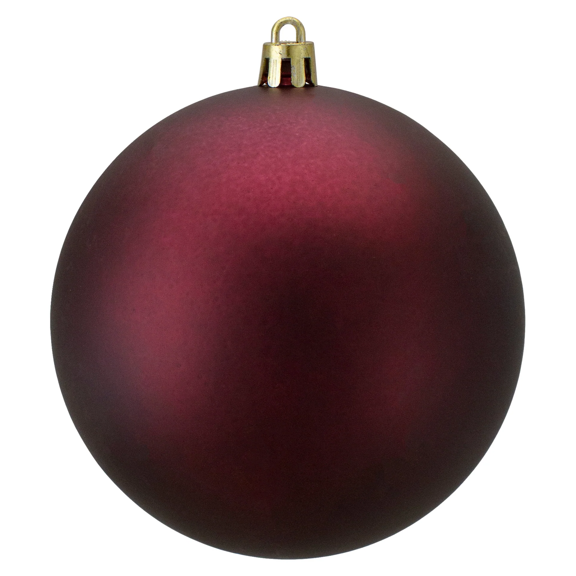 Shatterproof Burgundy Matte Ball Ornament, 4" (100MM)