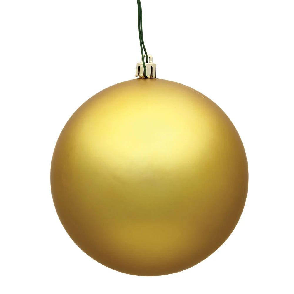 Shatterproof Gold Matte Ball Ornament 4" (100MM)