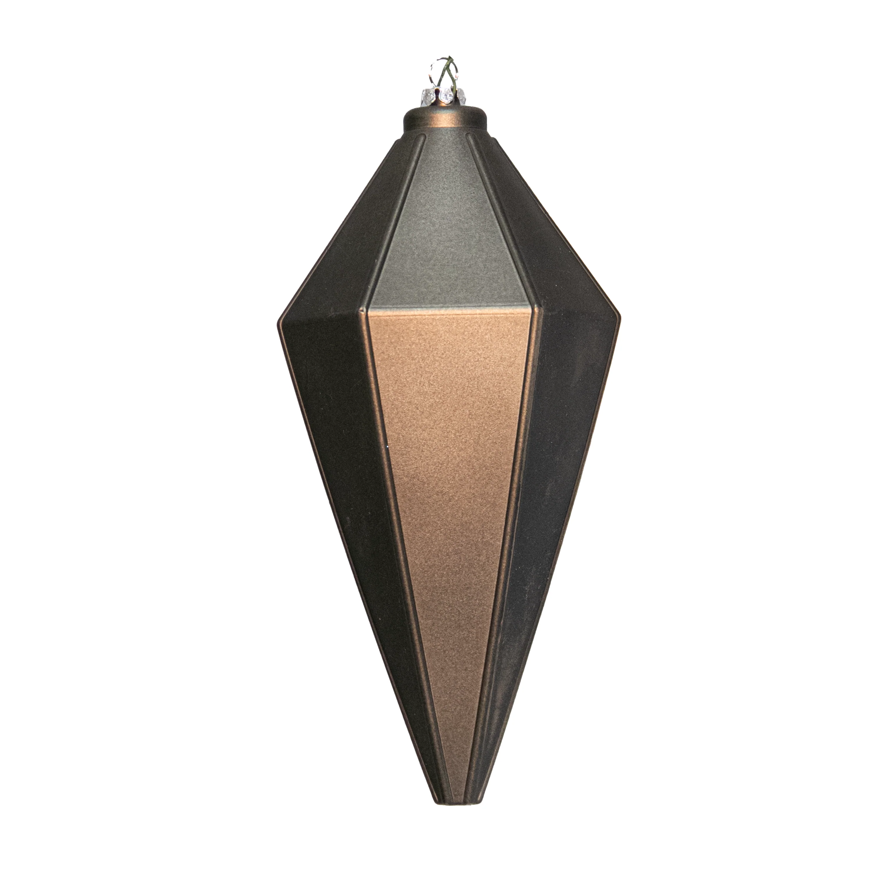 Shatterproof Plastic Pewter Matte Lantern Ornament w/Wire, 7.5"