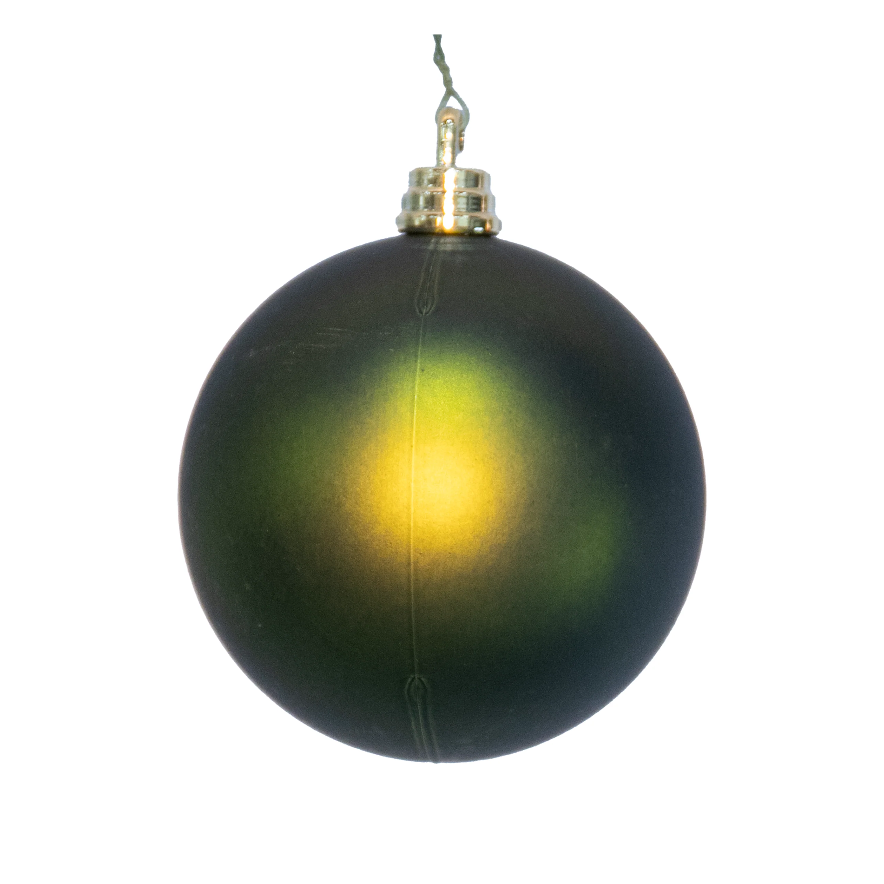 Shatterproof Olive Green Matte Ball Ornament, 4" (100MM)