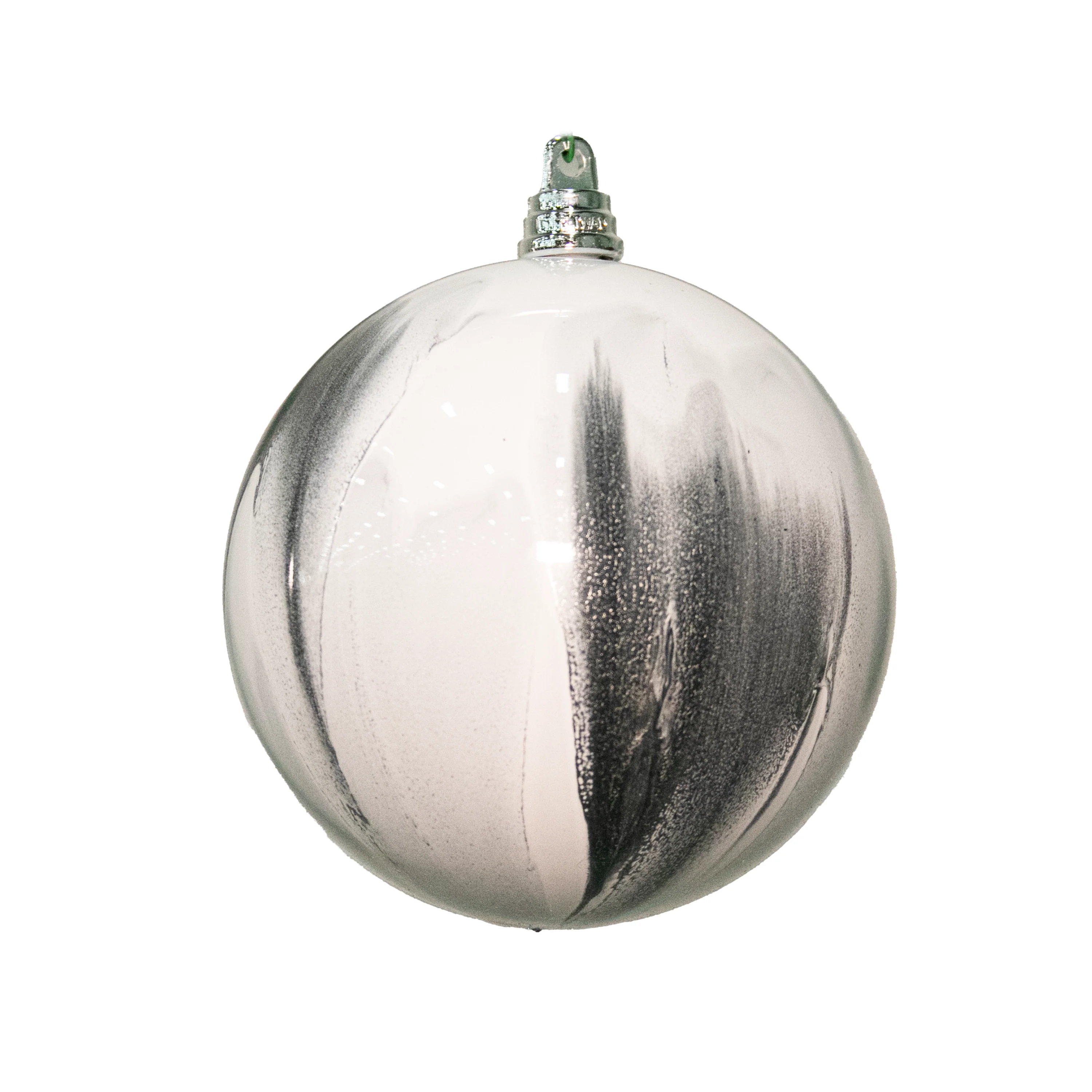 Shatterproof Mix Colors Silver/Chrome/White Ball Ornament, 4" (100MM)