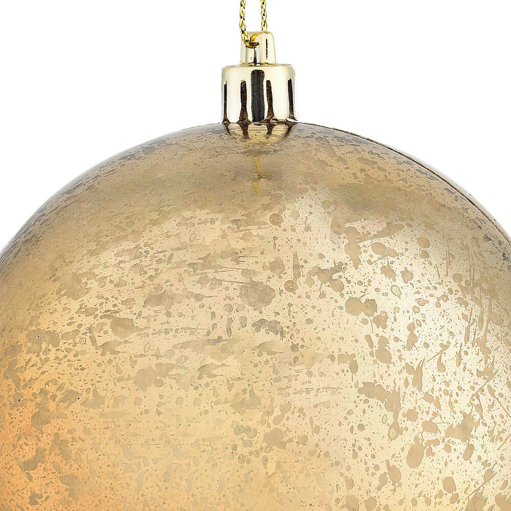 Shatterproof Mocha Shiny Mercury Ball UV Ornament, 4.75" (Set of 4) - Image 2